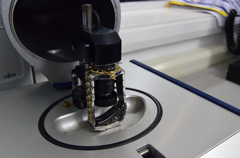 Watch face being resealed