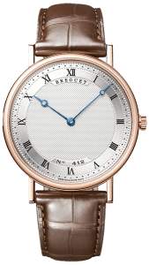 Breguet Watch Servicing - brown leather strap and rose gold