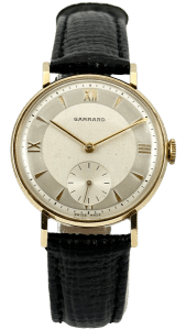 Garrard Watch Servicing - black leather strap