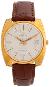 Verity Watch Servicing - Gold and brown leather