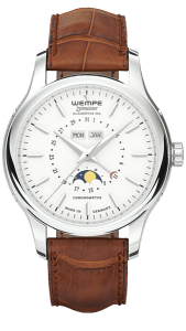 Wempe watch servicing - Wempe Zeitmeister with brown leather strap