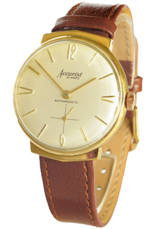 Accurist Watch Repair Hero - vintage brown leather