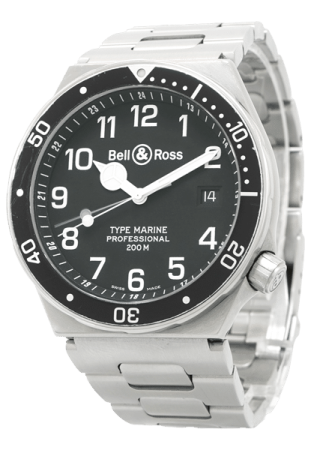 Bell and Ross Watch Repairs - metal bracelet type marine professional