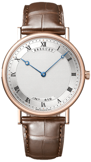 Breguet Watch Servicing - brown leather strap and rose gold