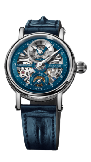 Blue chronoswiss watch