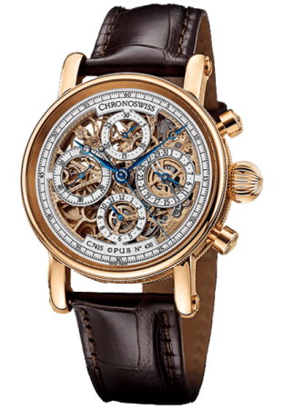 Chronoswiss watch with brown leather strap