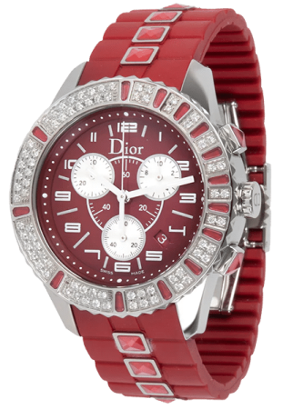 Christian Dior Watch Repair - red strap and face