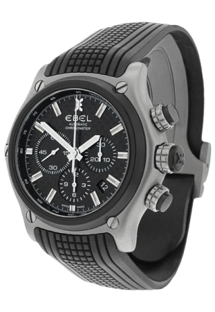 Ebel Watch Repairs - automatic chronometer black rubber strap