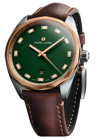 Favre-Leuba Watch Repair - green and brown leather