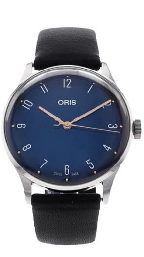 Oris watch servicing - Navy face black strap