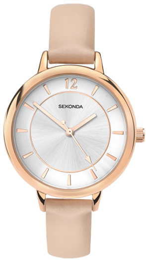Sekonda Watch Servicing - rose gold and beige strap
