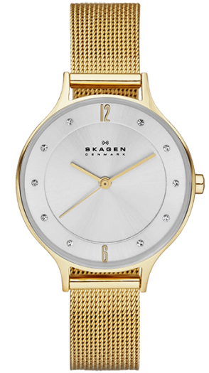Skagen Watch Servicing - Gold and diamonte