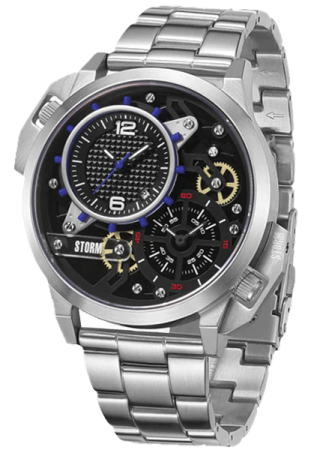 STORM watch repairs - Chrome bracelet and black exposed face