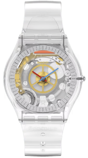 Swatch watch servicing - Swatch with transparent face