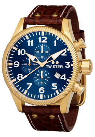TW Steel watch repairs - Gold and brown leather