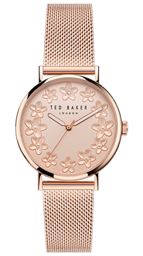 Ted Baker Watch Servicing - Rose gold floral design