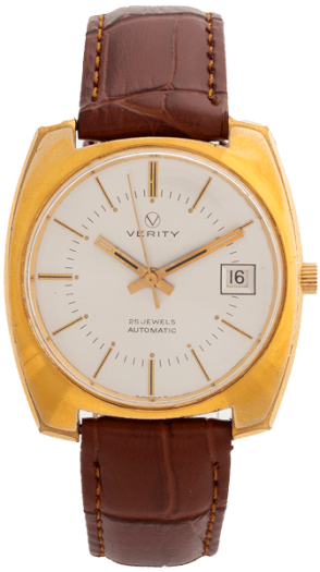 Verity Watch Servicing - Gold and brown leather