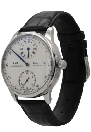 Wempe watch repairs - Wempe IWC with black leather strap